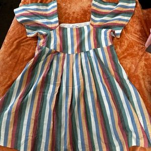 Multicolor striped Madewell dress